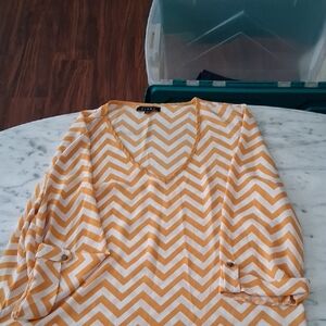 Kiara Mustard Blouse.  Size M, Length 25 Inches